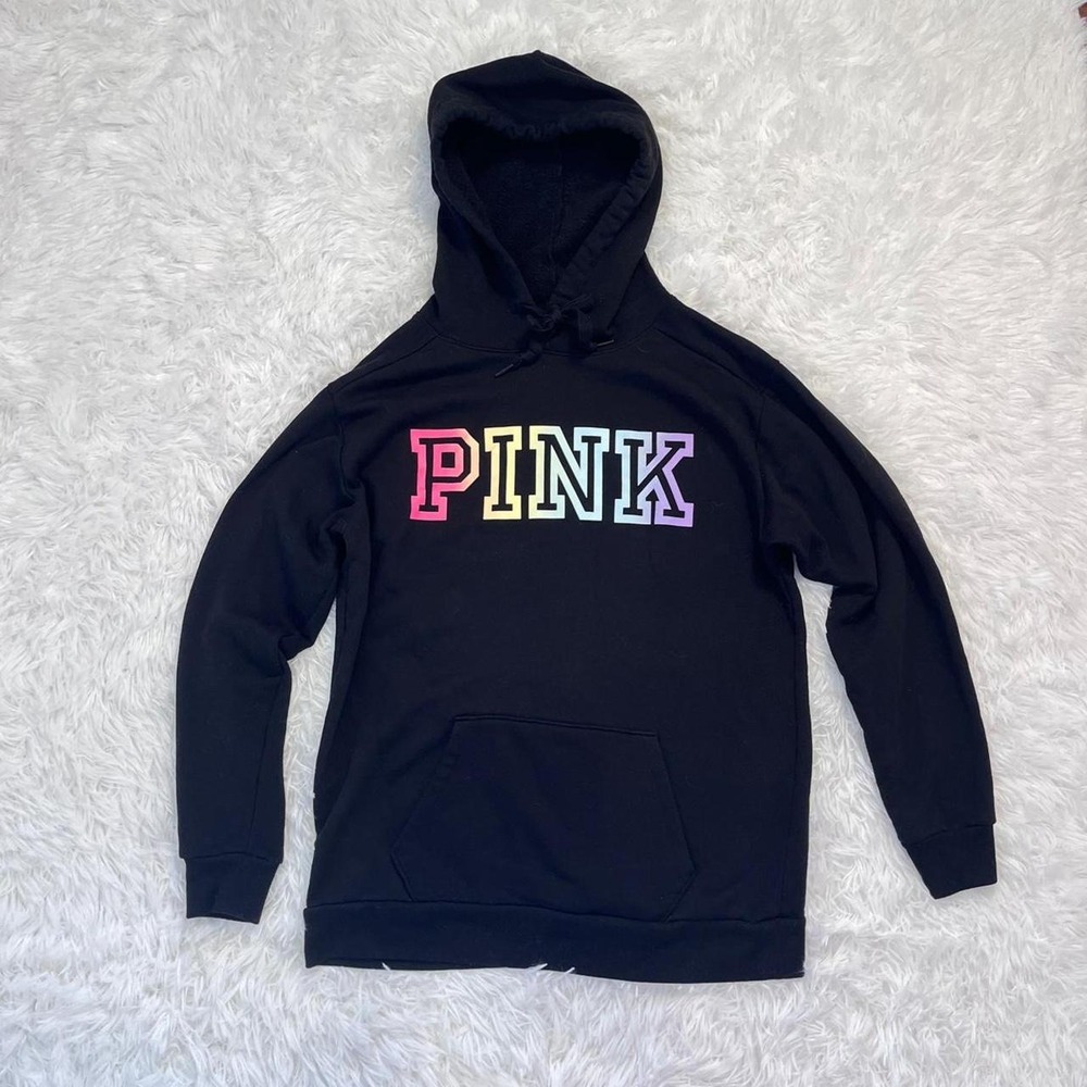 2010s vs pink black & rainbow graphic hoodie small